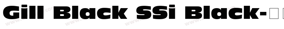 Gill Black SSi Black字体转换